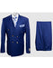 Rossiman Royal Blue Men's Suit Double Breasted Slim Fit