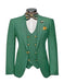 Rossiman Green Men's Slim Fit Suit Double Breast Vest Flat Front Pants