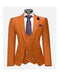 Rossiman Rust Men's Slim Fit Suit Double Breast Vest Flat Front Pants