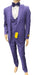 Mens One Button Peak Label Suit Dusky Purple