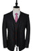 Mens Winter Suit - Suit For Cold Weather - Winter Color Tweed Herringbone Black Suit