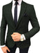 Plaid Blazer - Windowpane Blazer - Army Green Blazer