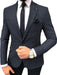 Plaid Blazer - Windowpane Blazer - Navy Blazer