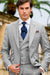 Mens Wide Lapel Suits - Silver