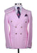 Mens Suits With Gold Buttons - Light Pink