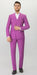 Mens Suits With Gold Buttons - Magenta