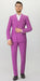 Mens Suits With Gold Buttons - Magenta