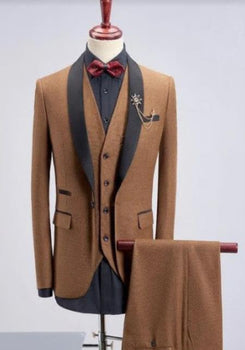 Groom Wedding Tuxedo in Light Brown - Wedding Suit