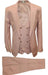 Mens 2 Button Notch Label Modern Fit Suits Rose Gold