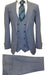 Mens 2 Button Notch Label Modern Fit Suits Gray
