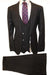 Mens 2 Button Notch Label Modern Fit Suits Black