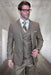 Mens Suit Super 150 Italian Fabric Suit - Bronze