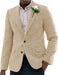 Mens Blazer Tweed Blazer Herringbone Blazer - Z-Champagne