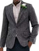 Mens Blazer Tweed Blazer Herringbone Blazer - Z-Gray