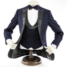 Navy 3-Piece Slim-Fit Tuxedo + Black Pants