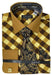 Brown Check Dress Shirt Set with Cuff