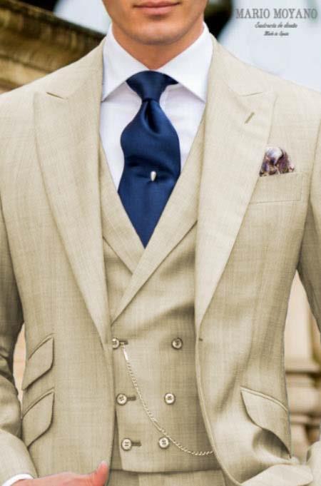 Mens Suits Cream
