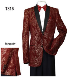 Red and Gold Tuxedo Dinner Jacket