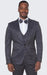 Mens Polka Dot Suit Black