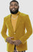 Mens Mustard Velvet Blazer
