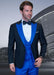 Statement Fashion Tuxedo Suit Mens Royal Two Tone 3 Piece