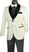 Mens Blazer - Paisley Sport Coat - White Prom Tuxedo Dinner Jacket Blazer