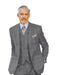 Mens Plaid Suit - Light Grey Windowpane Suit - 1920 Suits