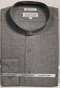 Mens Tapered Dress Shirts- Gray Shirt