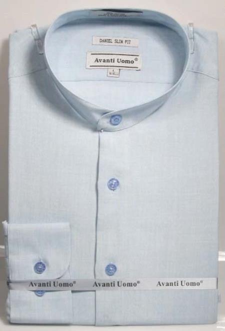 mens tapered dress shirts Mens Tapered Dress Shirts- Blue Shirt — MensUSA