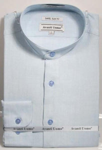 Mens Tapered Dress Shirts- Blue Shirt