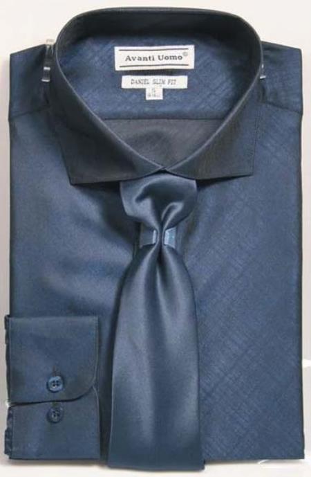 Mens Tapered Dress Shirts - Navy Shirt MensUSA Mens Tapered Dress Shirts - Navy Shirt MensUSA