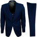 Mens Stacy Adams Suits - Designer Suit - 3 Piece Suit - Vested Suit - Flat Front Pant- Modern Fit Suits Navy Blue Suit