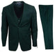 Designer Suit - 3 Piece Suit - Vested Suit - Flat Front Pant- Modern Fit Suits Hunter Green Suit