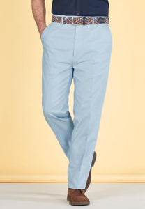 Sky Blue Flat Front Pants