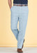 Sky Blue Flat Front Pants
