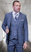 Statement Suits - Plaid Suits - Business Suits Italian Vested Suits Blue