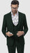 Mens Two Button Peak Lapel Suit Hunter