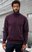 Mens Sweater Eggplant and Cashmere Fabric