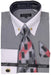 Mens Black Houndstooth Dress Shirt Set with Cuff