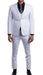 Mens White 3 Piece 2 Button Ultra Slim Fit Suit