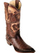 Mens Los Altos Caiman Belly Snip Toe Boot Faded Brown