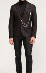 Mens Black Camo Blazer
