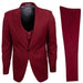 Stacy Adams Suit Trendy Vest Red Big Lapels 3 Piece
