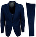 Stacy Adams Suit Low Cut 1920s Vest Navy Big Lapels 3 Piece