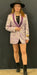 Mens Lavender Paisley Blazer - Big and Tall Sport Coat With Bowtie