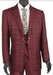 Burgundy Plaid Suits - Maroon Windowpane Suits