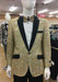 Mens One Button Notch Lapel Suit Gold ~ Yellow ~ Black
