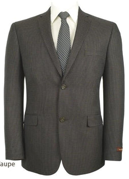 Mens Slim Fit Jacket Single Breasted Two Buttons Blazer DK Taupe