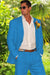 Mens Lightweight Suit - Summer Dress Suits - French Blue
