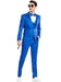 Polka Dot Suit - Polka Dot Blazer - Prom Suit - Stage Vested Suit Royal Blue